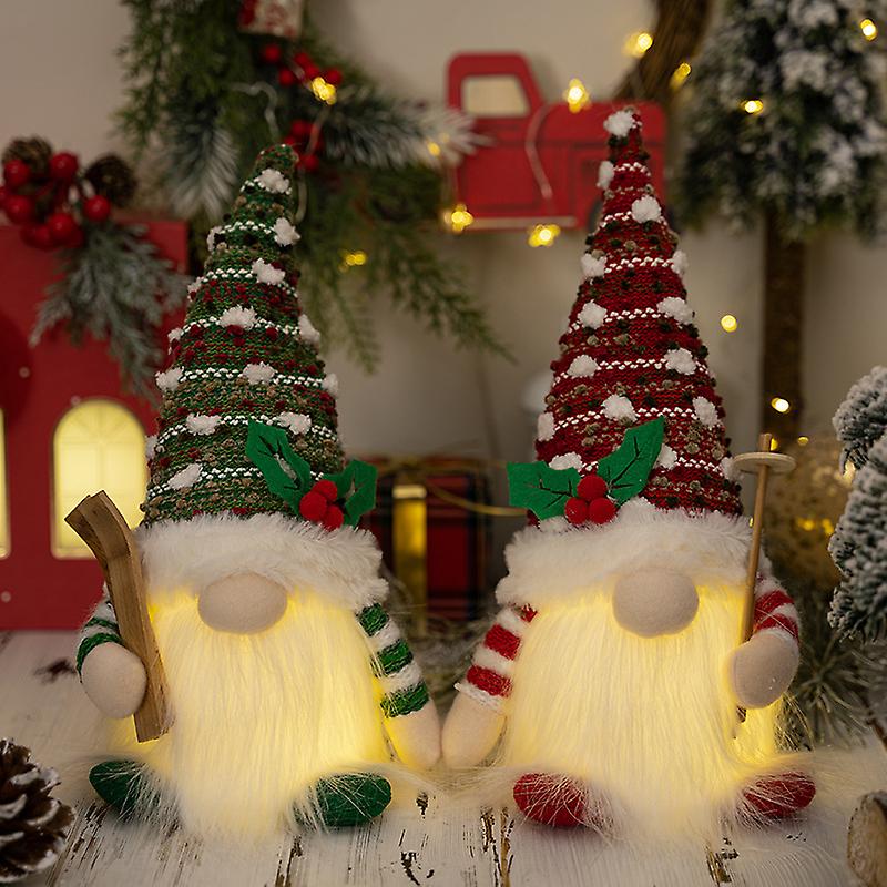 Christmas Plush Gnomes，28cm Lighted Christmas Dolls