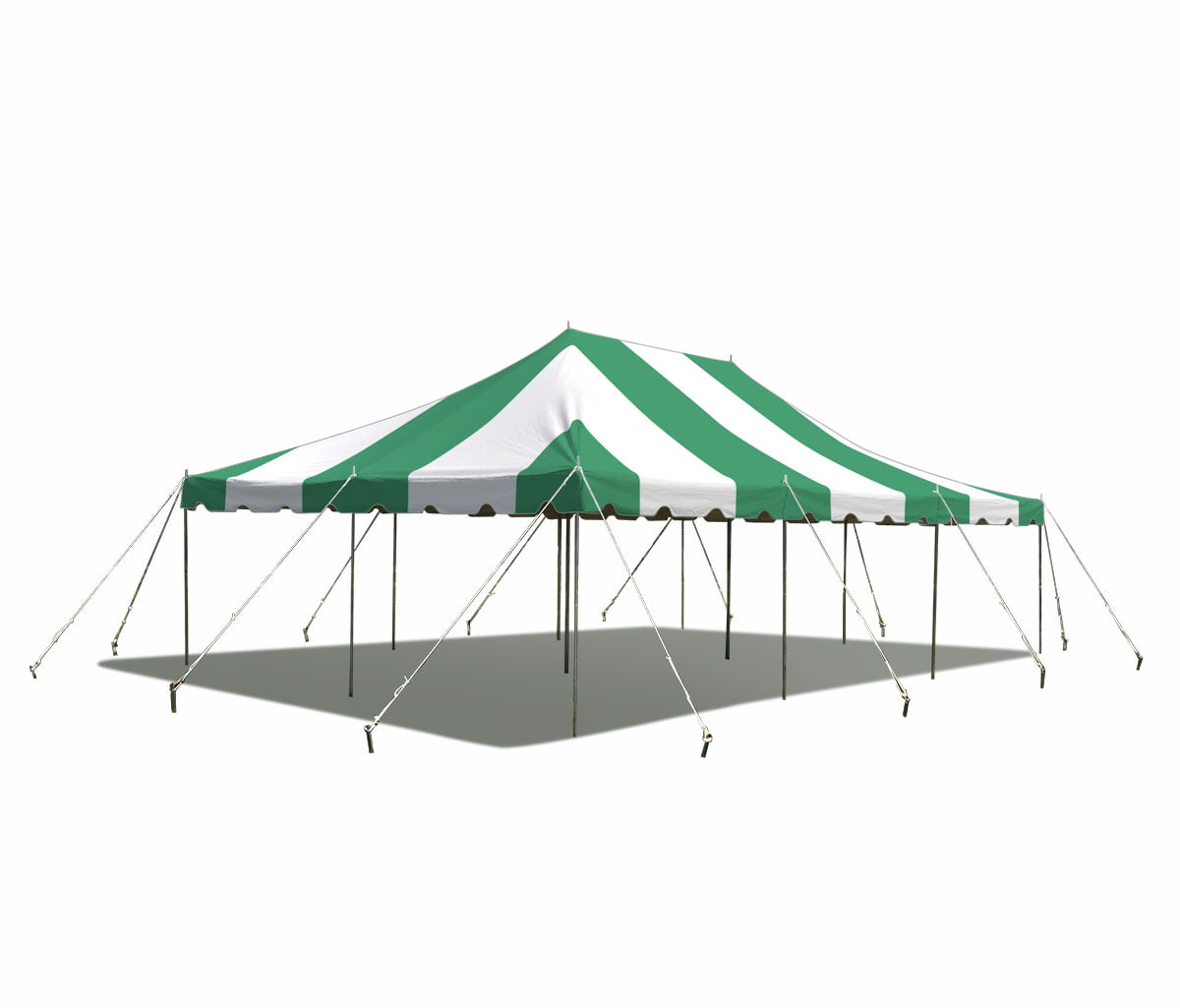 Party Tents Direct Weekender Outdoor Canopy Pole Tent, Green, 20 ft x 30 ft
