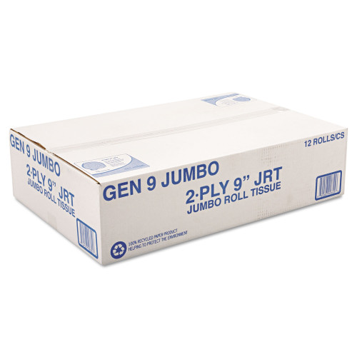 General Supply Jumbo Roll Bath Tissue， Septic Safe， 2-Ply， White， 3.3