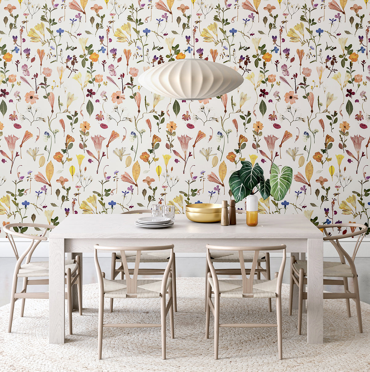 Botanic Bloom© Wallpaper in White