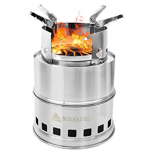 Soleader Portable Wood Burning Camp Stoves Compact Gasifier Stove Twig Stove For Camping, Hiking, Backpacking The 3Rd Generation
