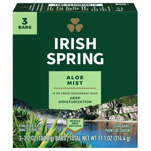 Irish Spring 11.25oz Irish Spring Aloe Bar Soap 3 Bar