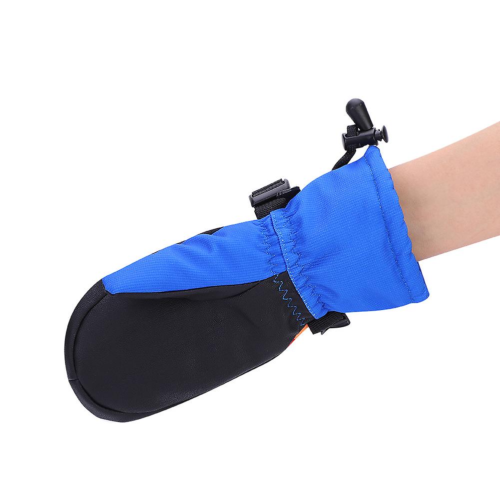 Children Kids Outdoor Sports Waterproof Thermal Snowboard Ski Gloves (blue， S)