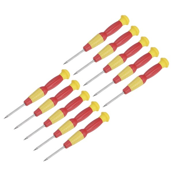 0.8mm Star Head Screwdriver for Watch Eyeglasses Electronics Repair， 10 Pcs - Yellow， Red - - 37422474