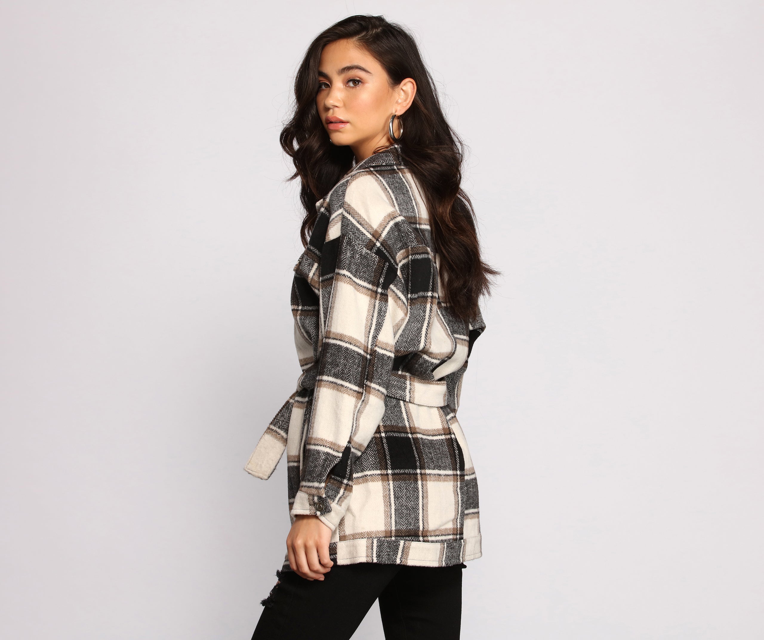 The One Belted Flannel Shacket