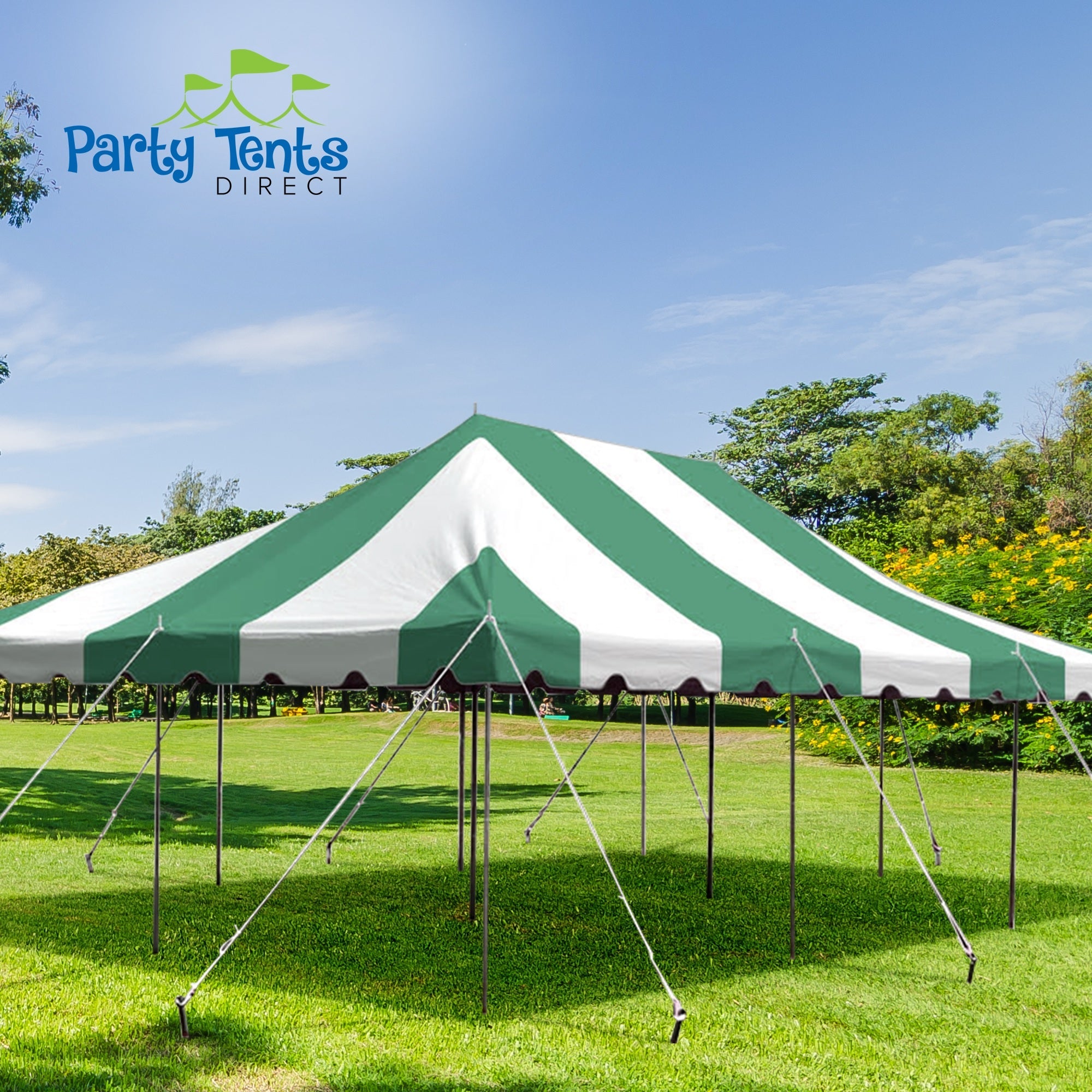 Party Tents Direct Weekender Outdoor Canopy Pole Tent, Green, 20 ft x 30 ft