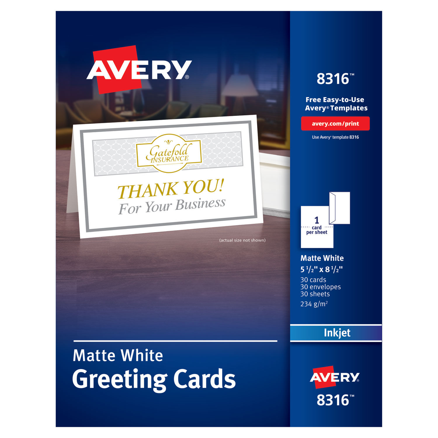 Half-Fold Greeting Cards with Matching Envelopes by Averyandreg; AVE8316