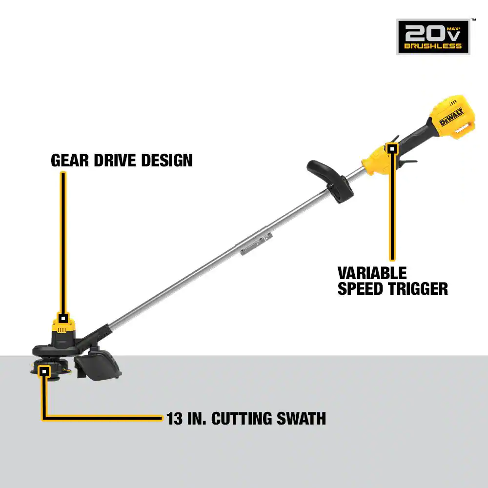 DEWALT DCST925M1 20V MAX Cordless Battery Powered String Trimmer Kit with (1) 4Ah Battery and Charger