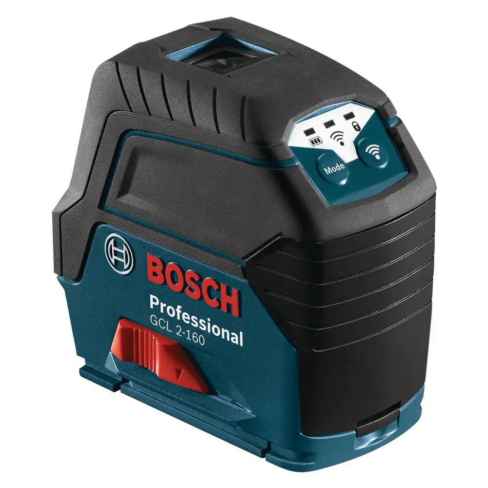 Bosch 65 ft. Cross Line Laser Level with Plumb Points Self Leveling includes Hard Carrying Case and Precision Mount GCL 2-160