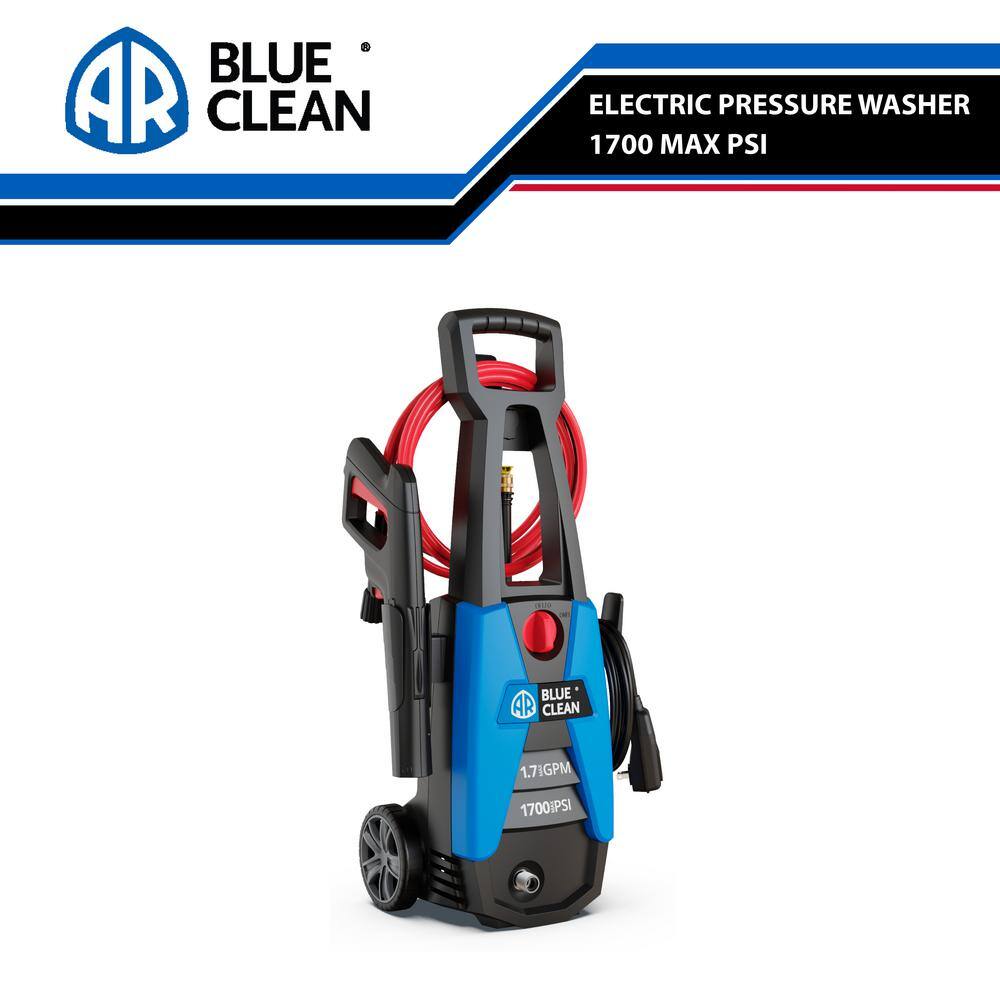 AR Blue Clean BC142HS AR Blue Clean New， Universal Motor， 1700 PSI， Cold Water， Electric Pressure Washer， with Up to 1.7 GPM