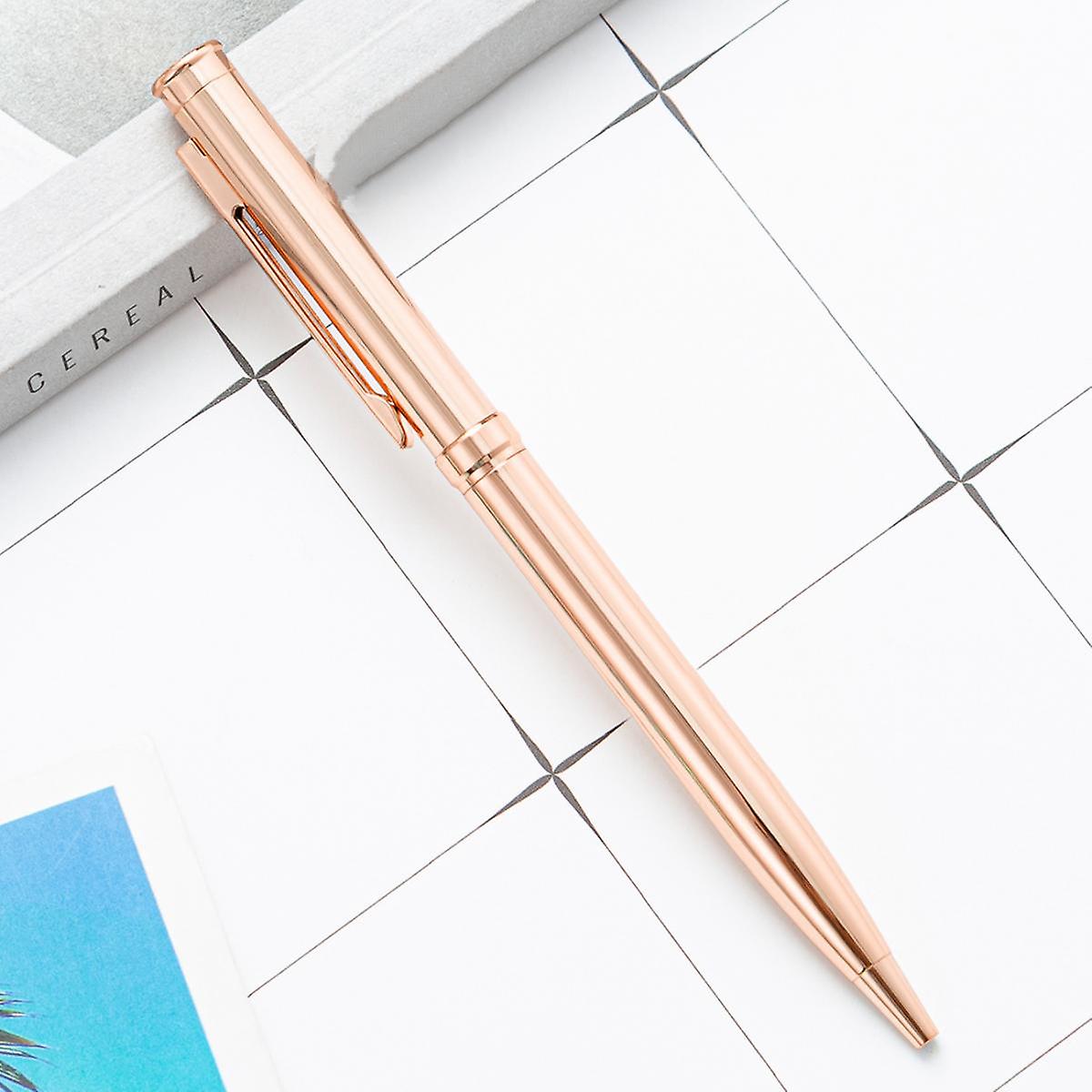 Ballpoint Pens，black Ink Medium Point (1.0mm)  Ball Pens Rose Gold Office Supplies For Students， Business