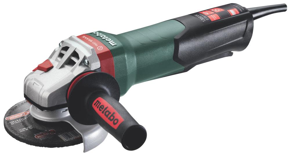 Metabo 4.5/5 Angle Grinder 11000 RPM 12.0 Amps with Non Locking Paddle Brake Tether Point