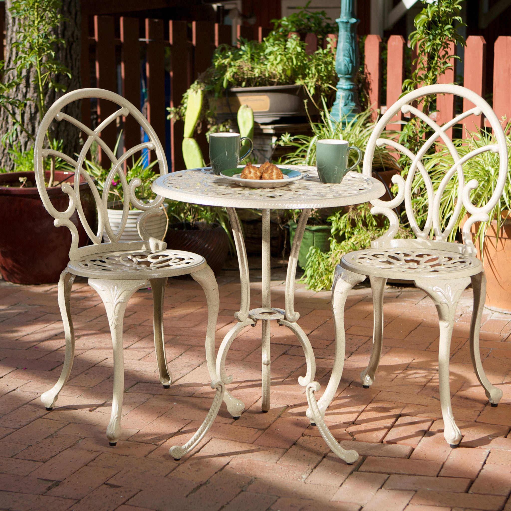 Andover Outdoor 3-Piece Aluminum Bistro Set