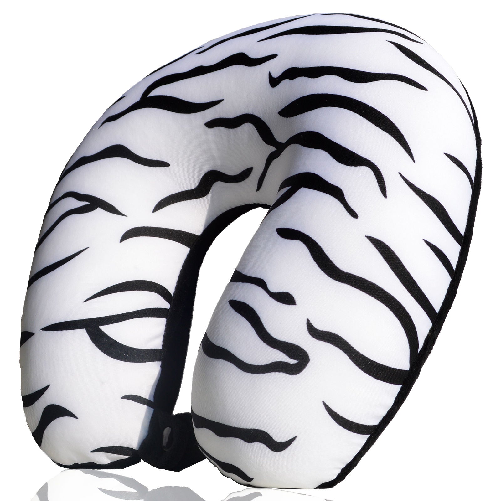 Bookishbunny Ultralight Micro Beads U Shaped Neck Pillow Travel Head Cervical Support Cushion Zebra Print