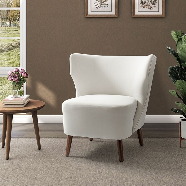 Iolchos Living Room Armless Accent Chair with Wingback by HULALA HOME