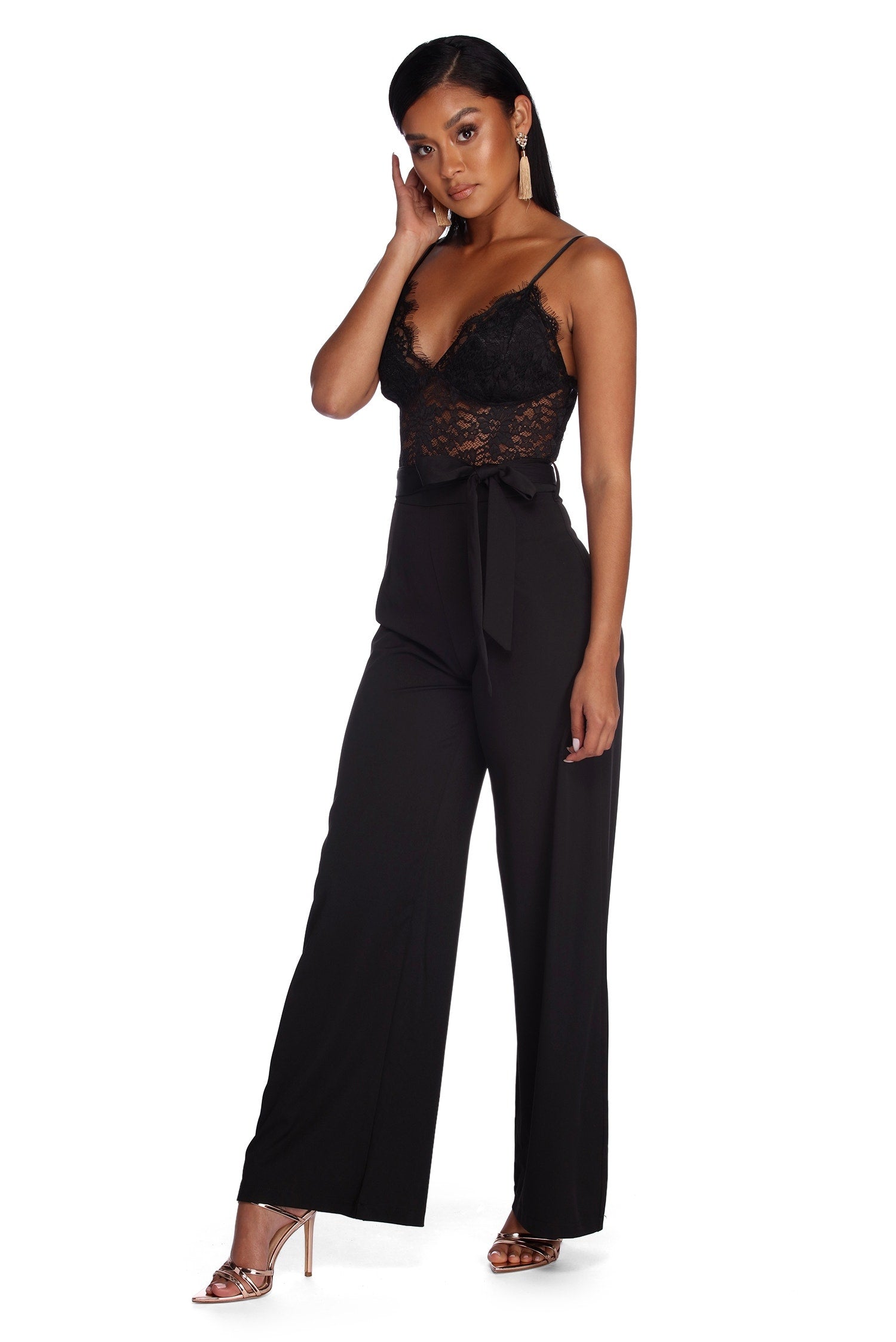 Sultry Lace Top Jumpsuit