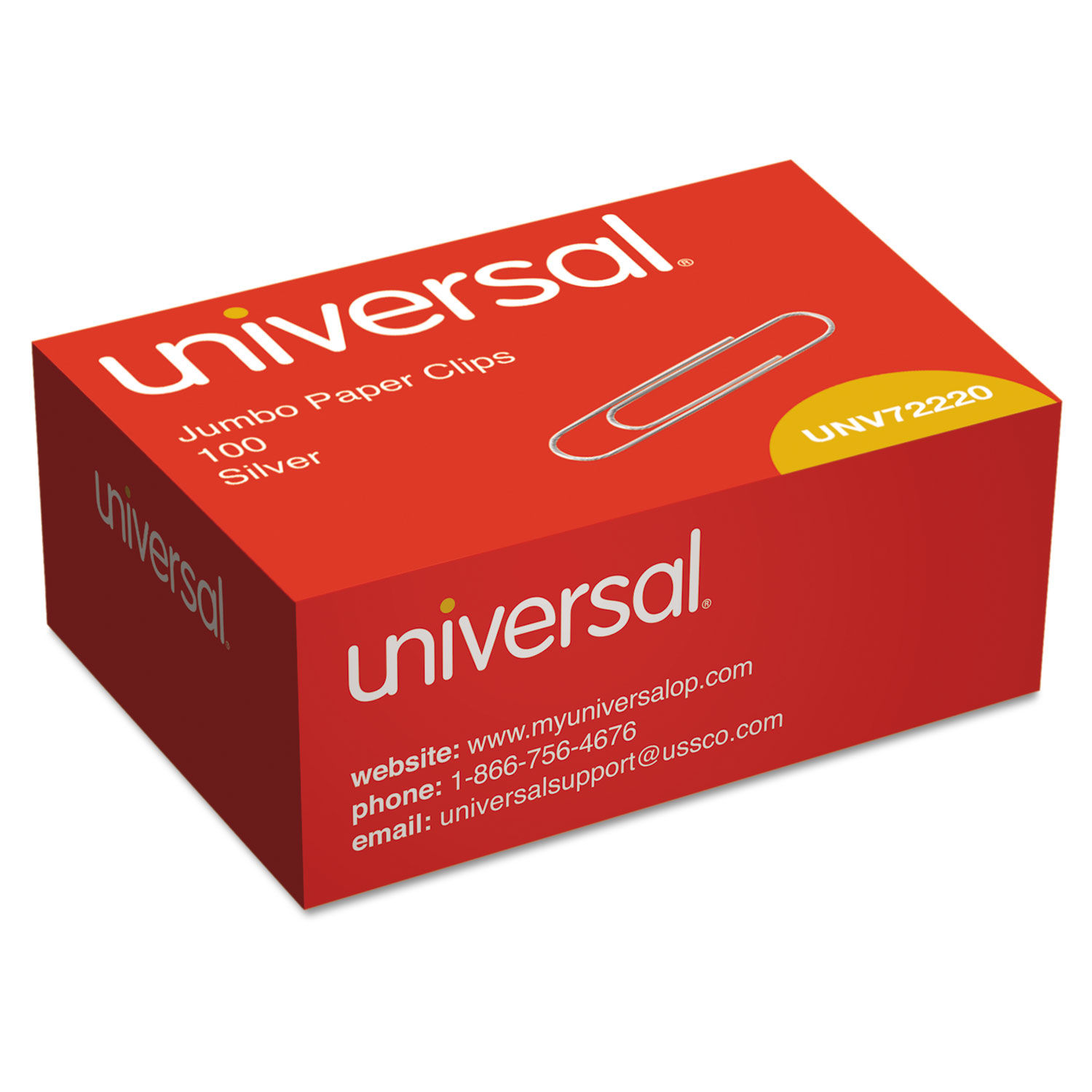 UNV72220 Jumbo Paper Clips by Universal