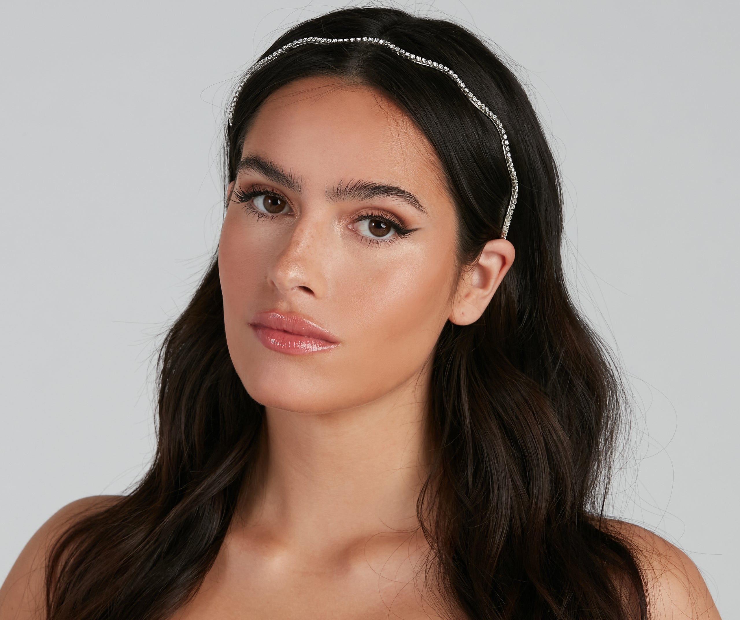 Dainty Rhinestone Scallop Headband