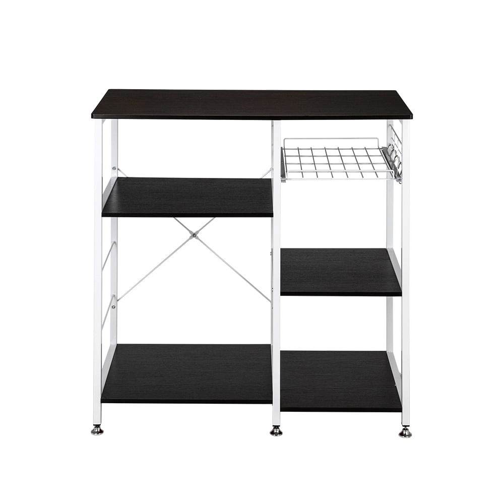 Modern Simple Fashion 3-Tier Kitchen Baker's Rack Utility Storage Shelf Microwave Stand Dark Brown