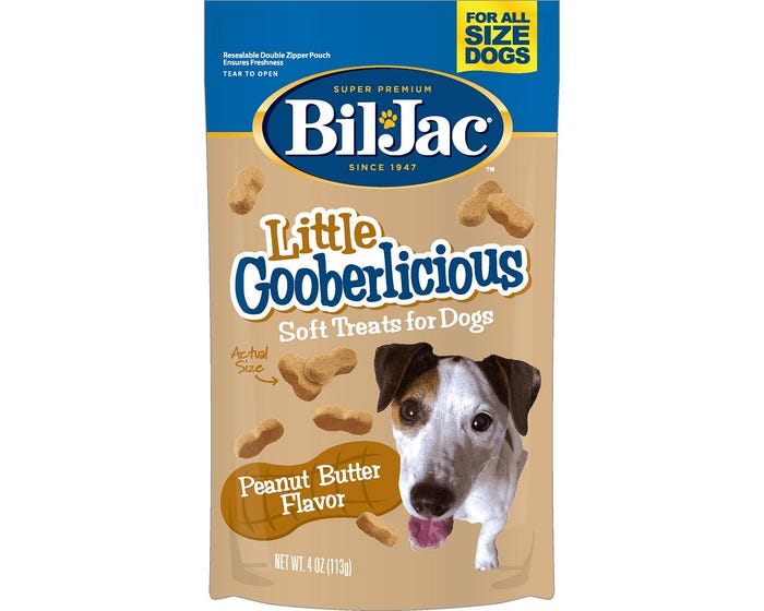 Bil-Jac Little Gooberlcious Peanut Butter Flavor Soft Dog Treats， 4 oz. Pouch -  319015