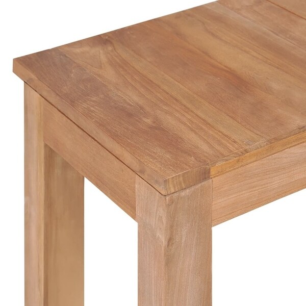 （Preferred Choice for High End wood Furniture) Console Table Solid Teak Wood with Natural Finish 43.3