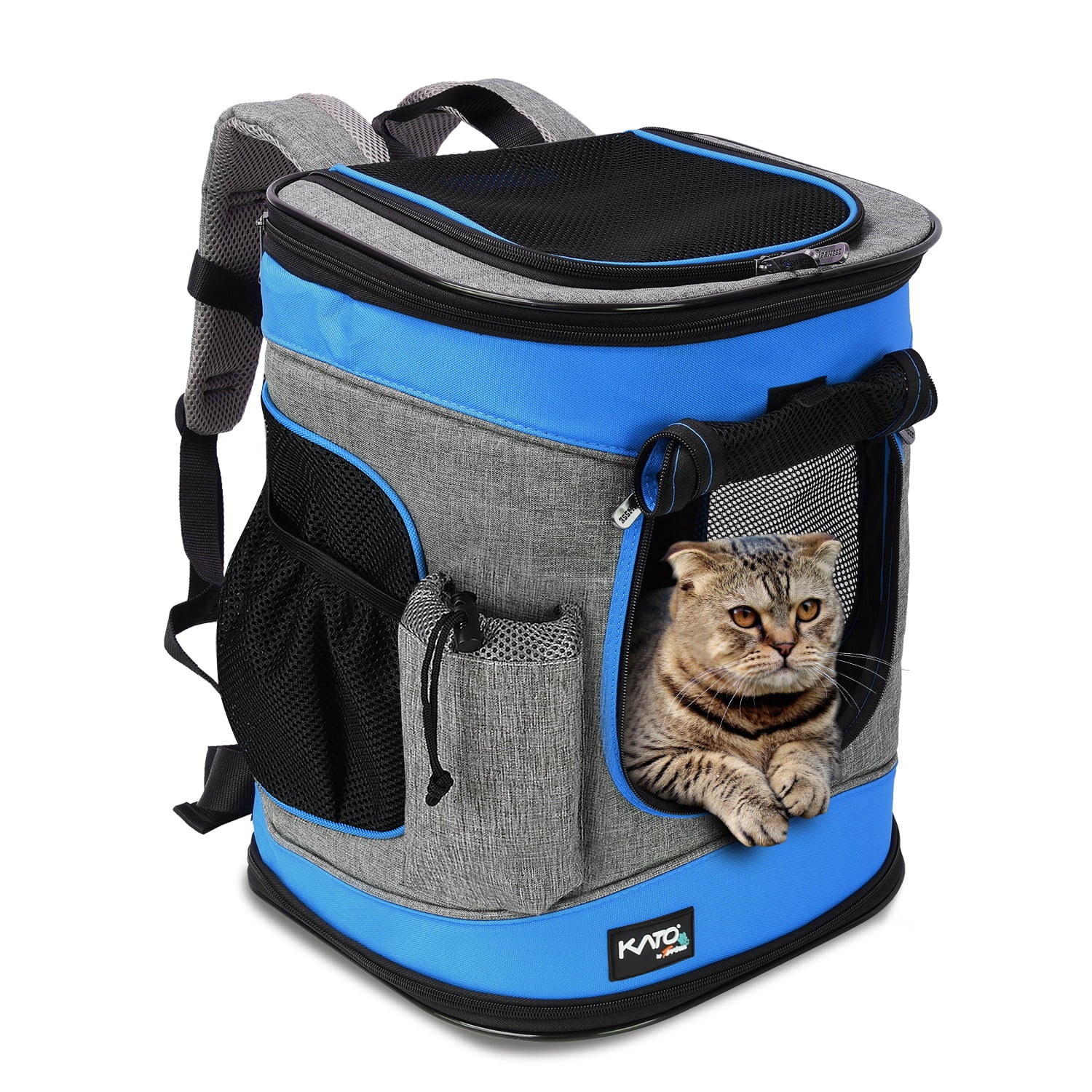 Tirrinia Pet Carrier Backpack for Dogs and Cats up to 15 LBS Comfort Dog Cat Carrier Travel Bag Breathable for Hiking， Walking， Cycling and Outdoor Use 16