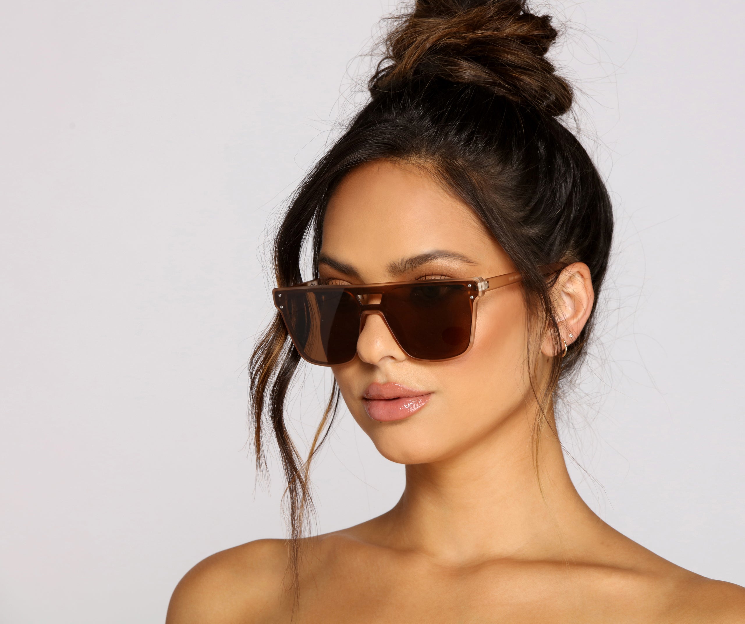 Stylishly Studded Flat-Top Sunglasses