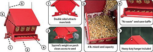 Audubon Mini Absolute Squirrel-Resistant Bird Feeder Model 7458