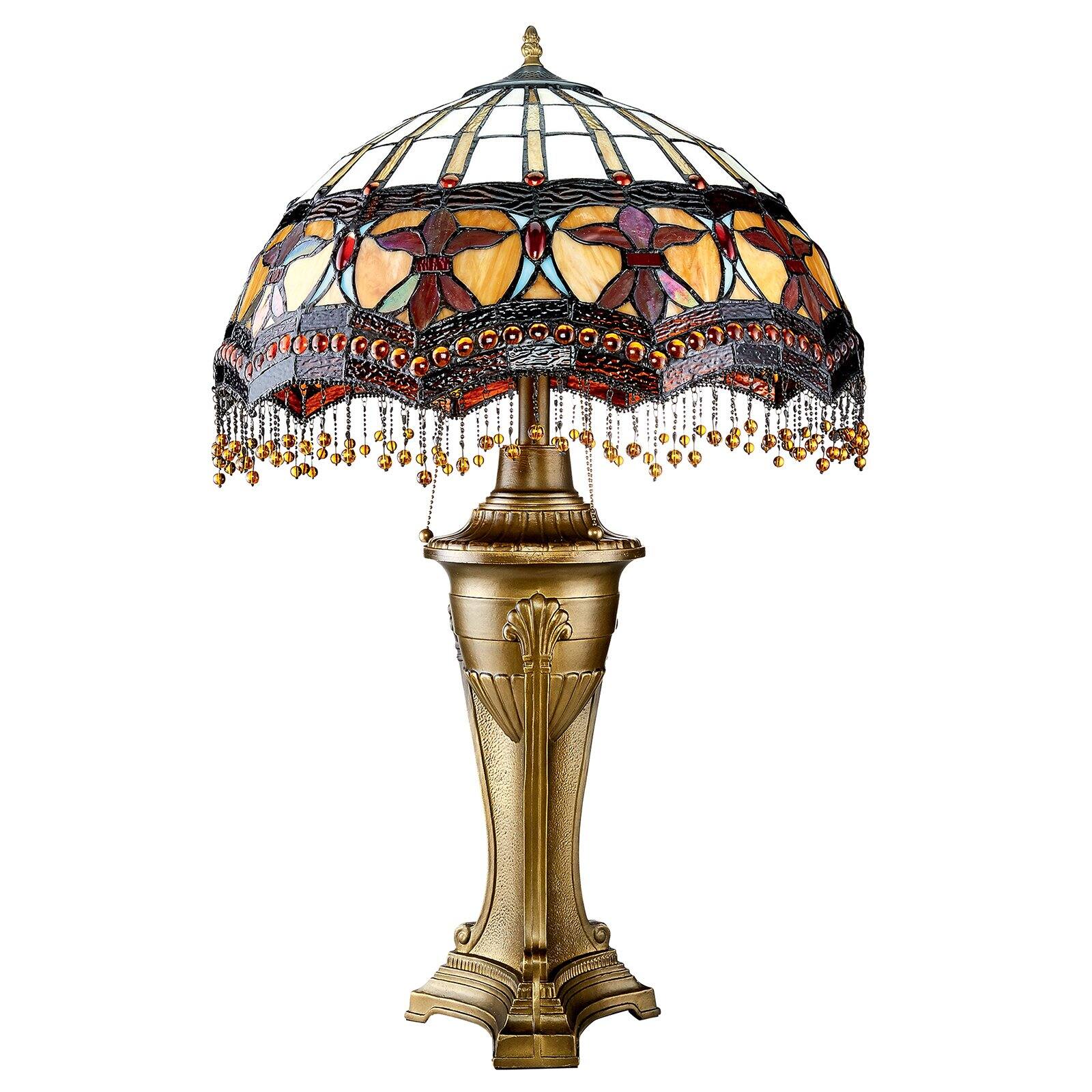Design Toscano Victorian Parlor -Style Stained Glass Table Lamp