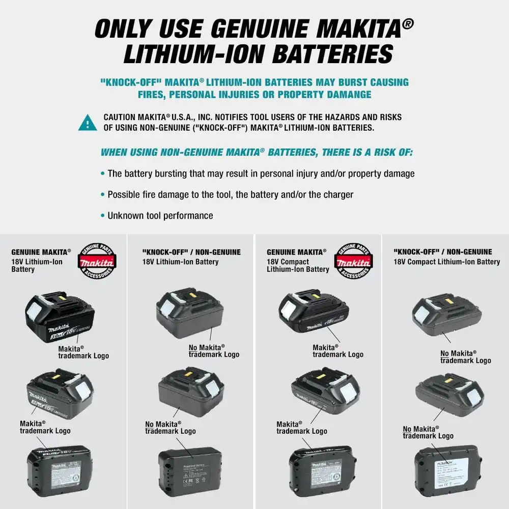 Makita 18V LXT Lithium-Ion Compact Battery Pack 2.0Ah with Fuel Gauge BL1820B