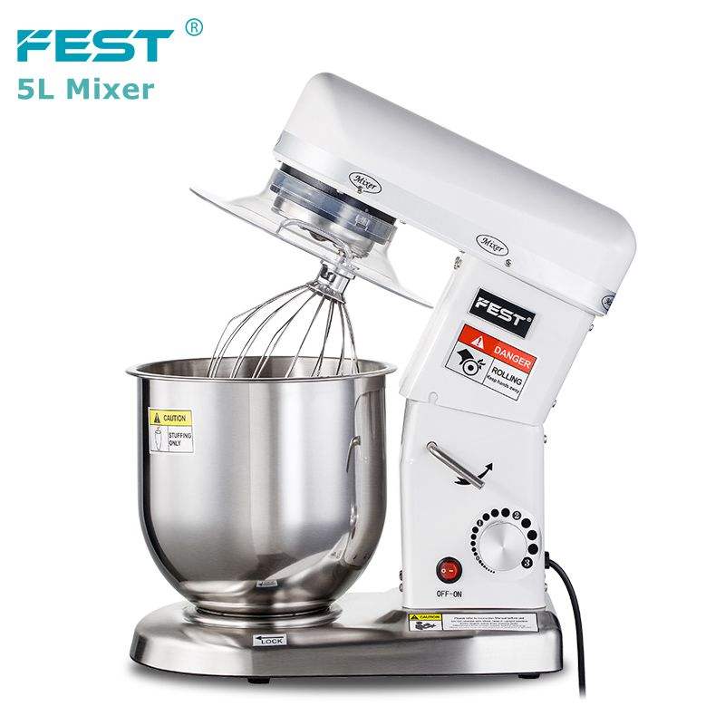 FEST smart appliance for home Egg Breaking Machine 5L Dough Mixer Machine Mini Blender Spiral Cake Mixer Bowl