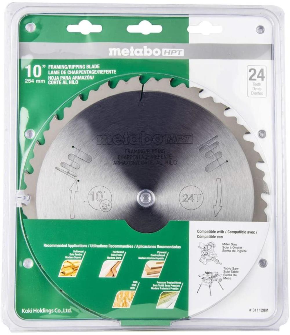 Metabo HPT Miter/Table Saw Blade 10 24T Tungsten Carbide Tipped