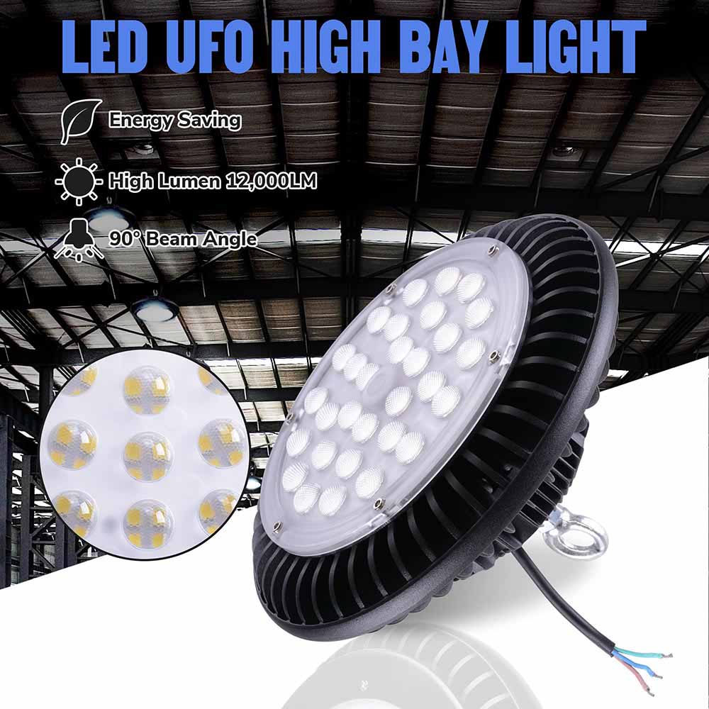 DELight UFO LED High Bay Light 100W Commercial Warehouse Lighting