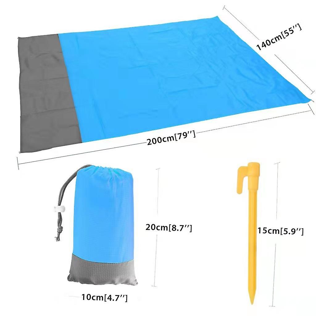 210x200cm Outdoor Folding Portable Beach Mat Outdoor Camping Mat Moisture-proof Beach Mat Picnic Blanket Floor Mat Tent Rug Mat
