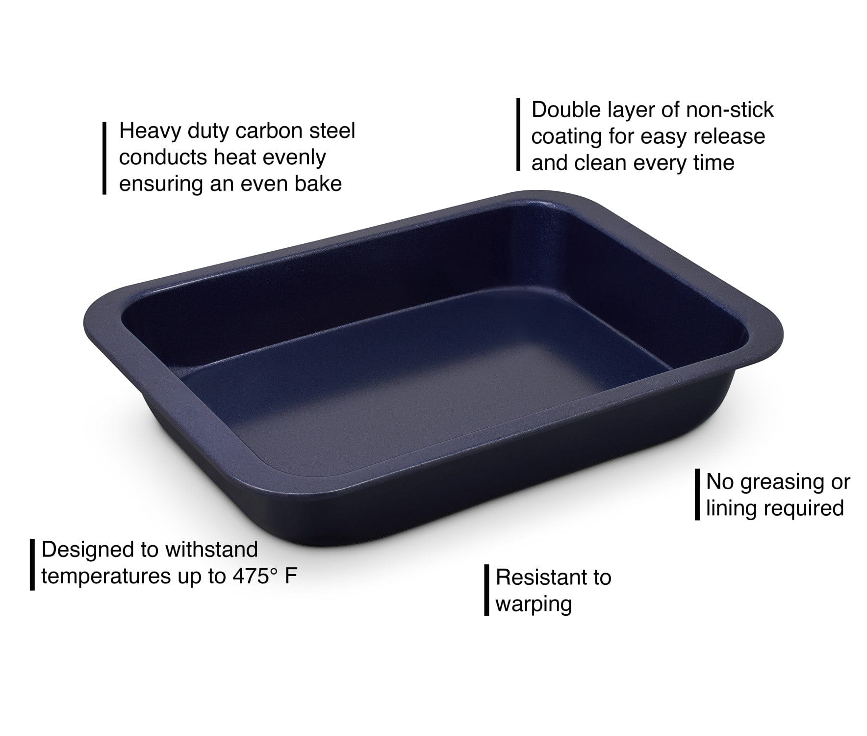 Nonstick Oven Tray - Cake and Brownie Pan 14 inch