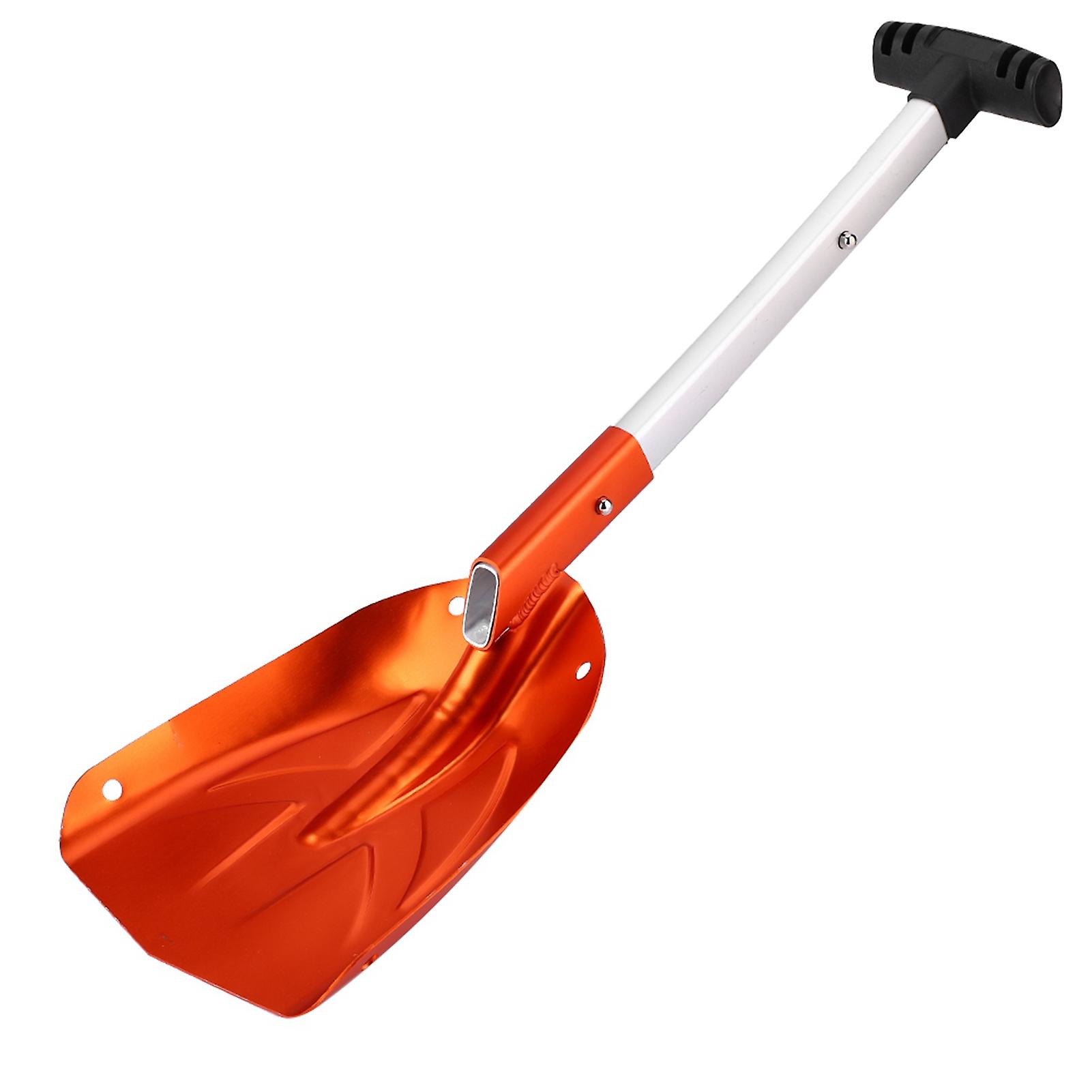 Aluminum Alloy Detachable Telescopic Winter Snow Ice Shovel Outdoor Kit Tool Orange