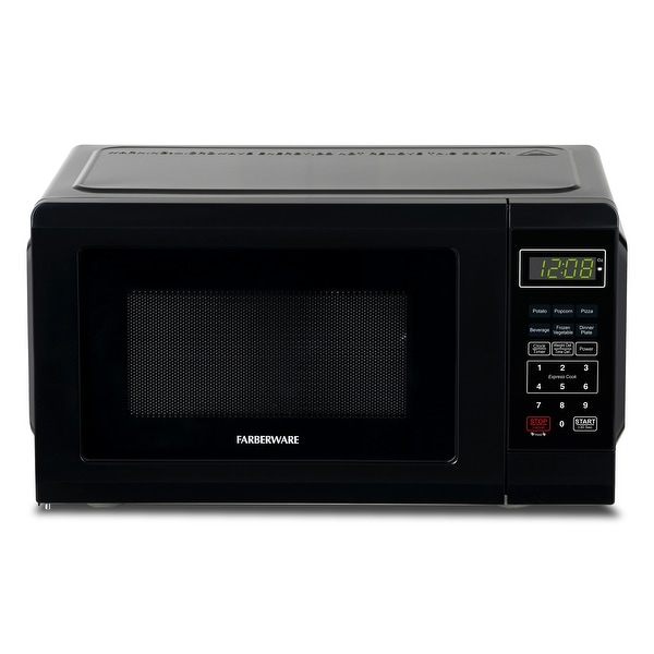 0.7 Cu Ft 700-Watt Microwave Oven， Black