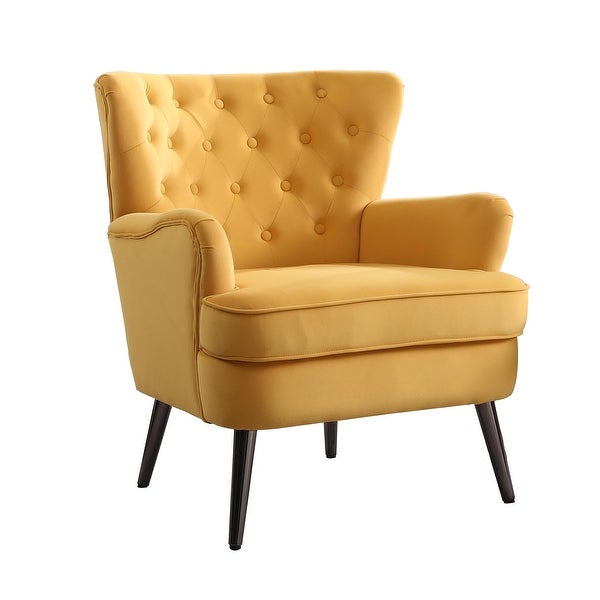 Modern Fabric Button Tufted Accent Chairs for Reading