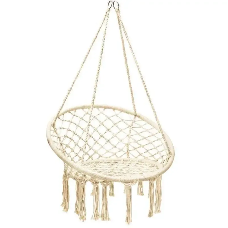 Cotton Rope Hanging Hammock Chair Macrame Swing Chair