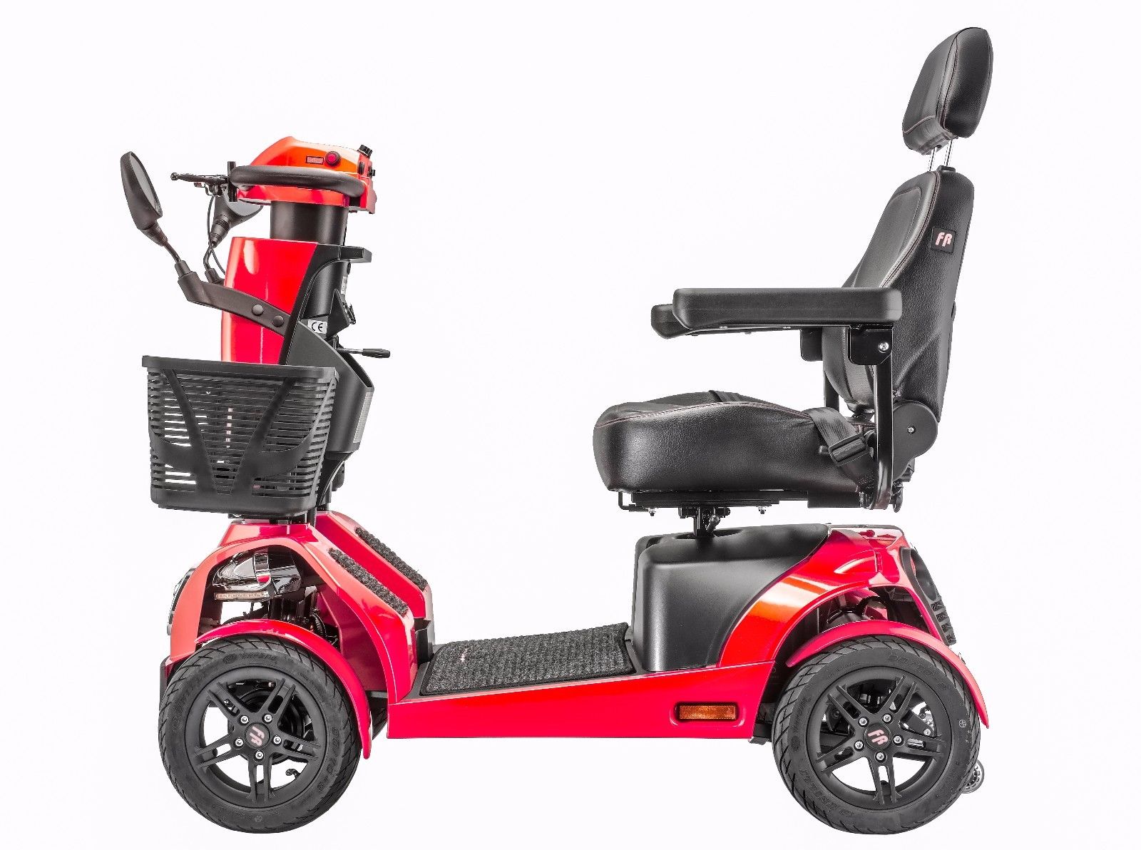 Freeride FR1 Rugged Large Mobility Scooter 4-Wheel w/ Suspension Speed 9.4 mph, Red