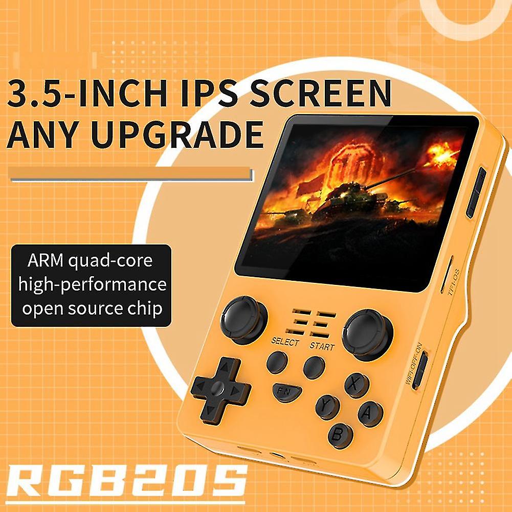 New Rgb20s 3.5-inch Ips Hd 16gb+128gb Built-in 25000+games Retro Open-source System Game Console (