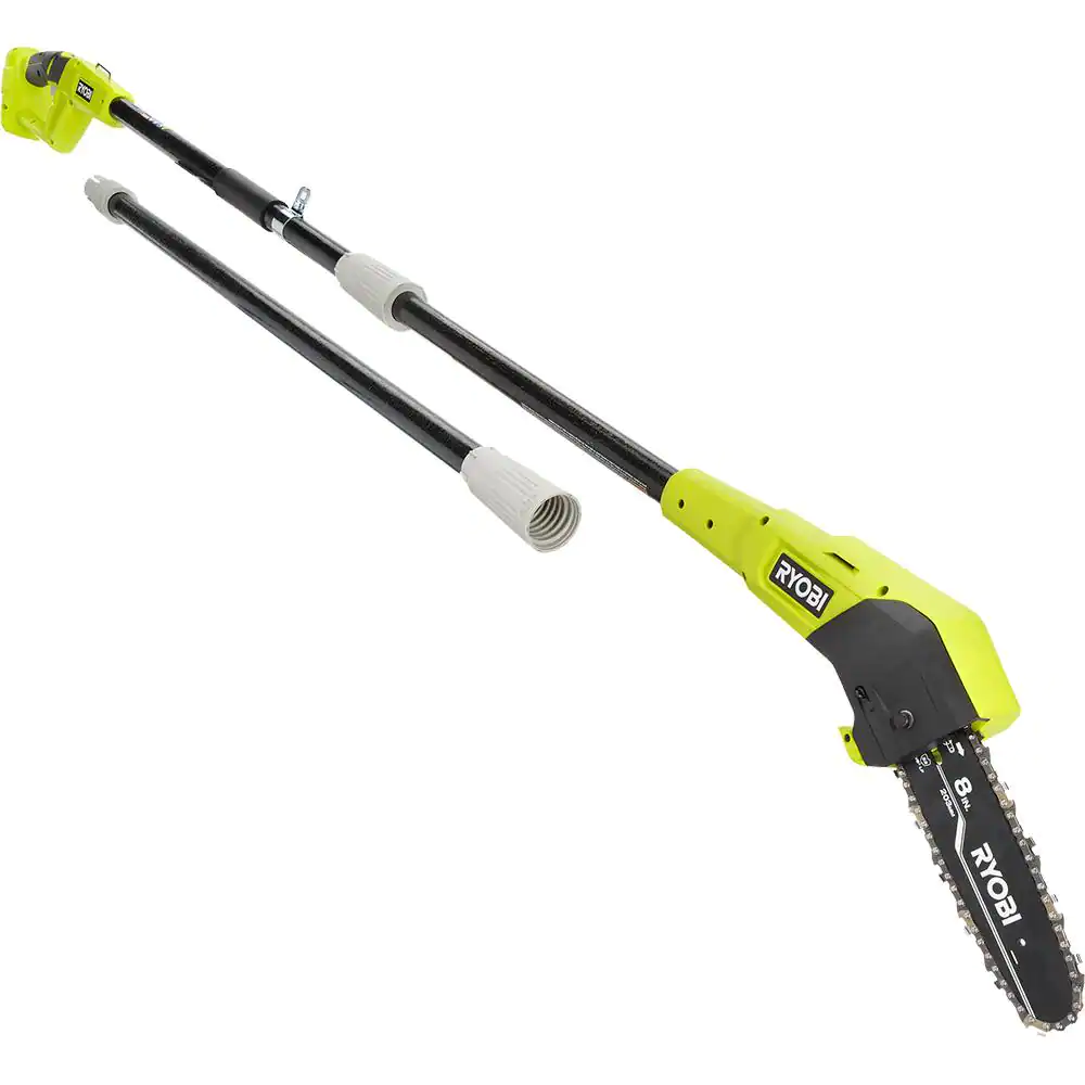 RYOBI P20310-AC ONE+ 18V 8 in. Cordless Battery Pole Saw and 8 in. Pruning Saw Combo Kit with Extra Chain， 2.0 Ah Battery， and Charger
