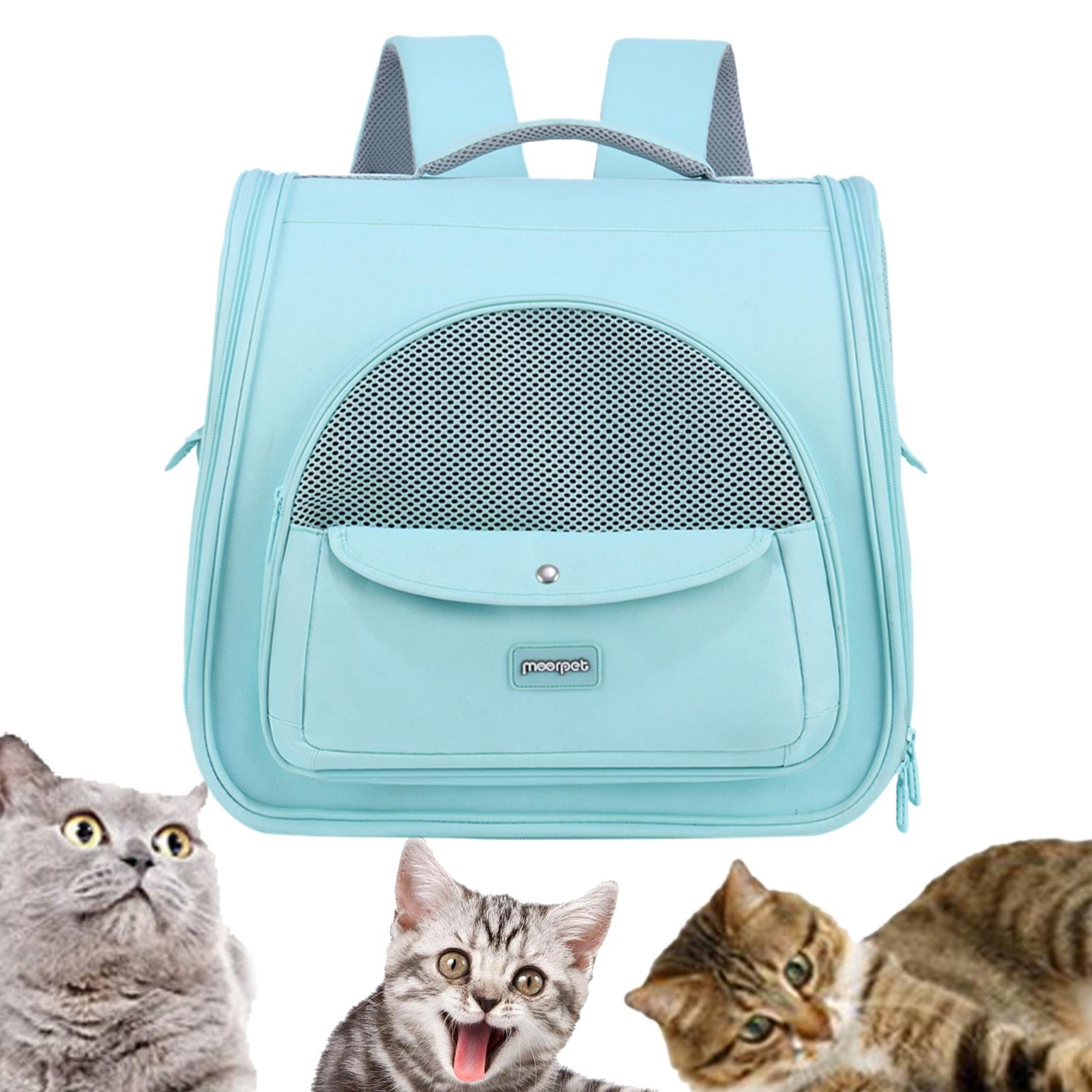 Pet Carrier Backpack Soft Handbag Travel Bag for Dogs Cats Hiking Rabbits Green