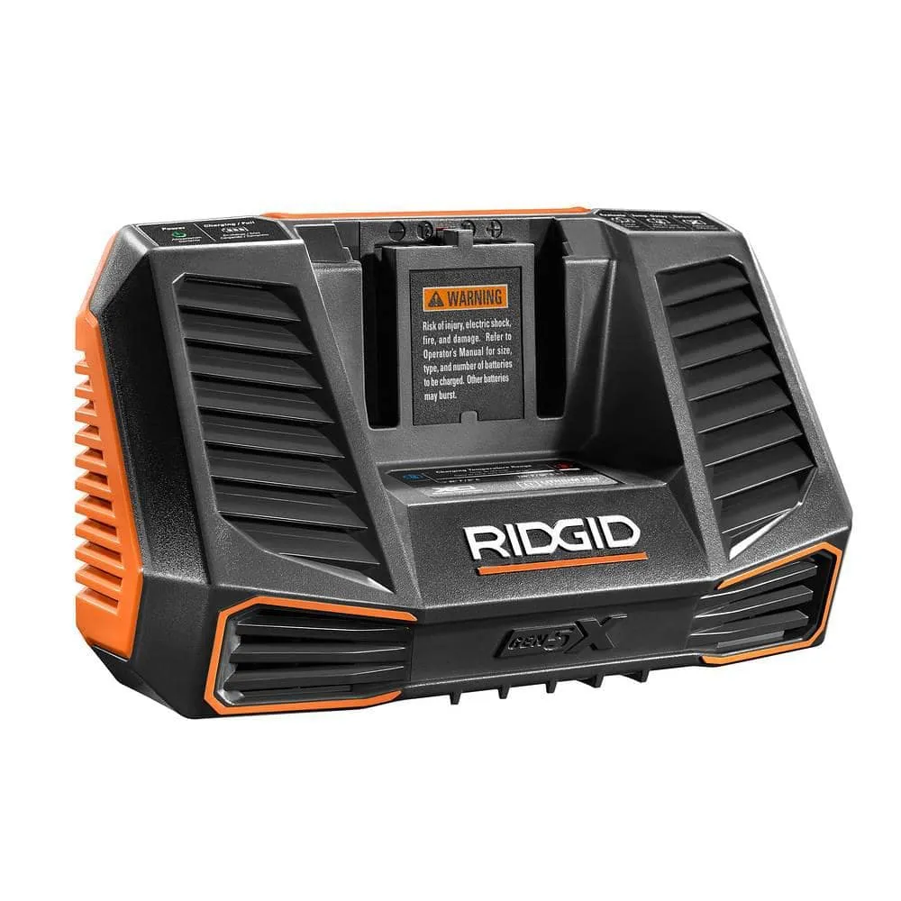 RIDGID 18V Lithium-Ion MAX Output (2) 4.0 Ah Batteries and Charger Kit AC9540-AC840040