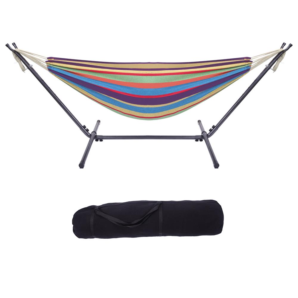 Ktaxon Portable Outdoor Camping Polyester Hammock with Stand and Handbag Set Red
