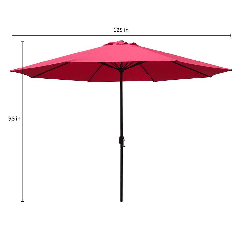 Abble 8' Red Octagon Table Patio Umbrella