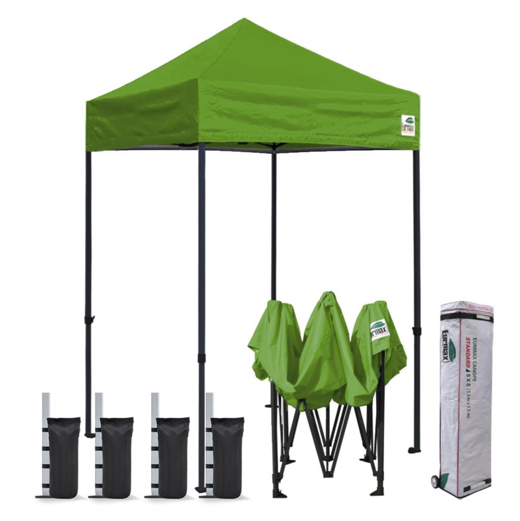 Eurmax 5x5 Pop up Canopy Outdoor Heavy Duty Tent,Field Green