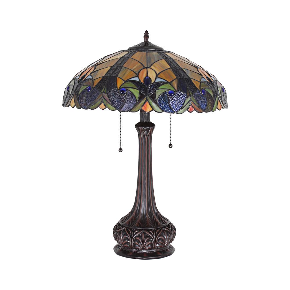 CHLOE Adalaide -Style Victorian Stained Glass Table Lamp 25" Width