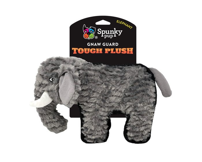 Spunky Pup Tough Plush Dog Toy， Elephant - 2261