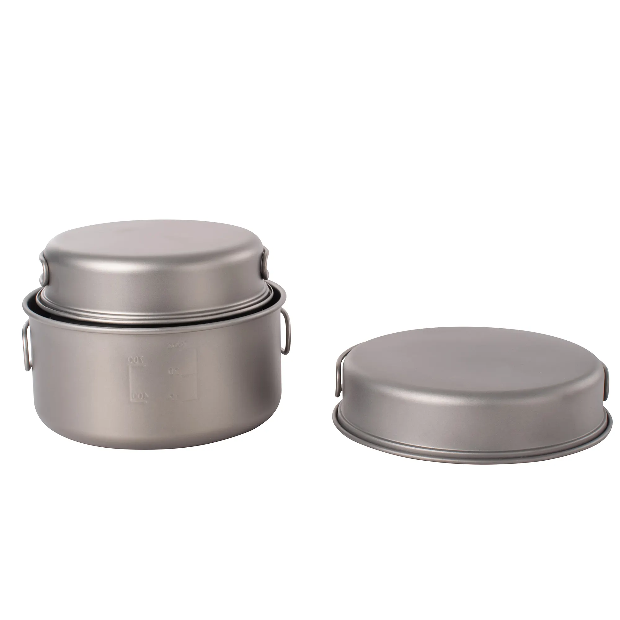 1000ml Titanium cookset 1 pot   1 pan for hiking or picnic